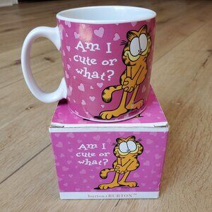 VTG Garfield Coffee Mug Jim Davis NIB Am I Cute or What Burton & Burton 80s Cup